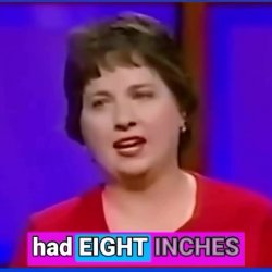 woman admits to taking 8 inch cock on game show